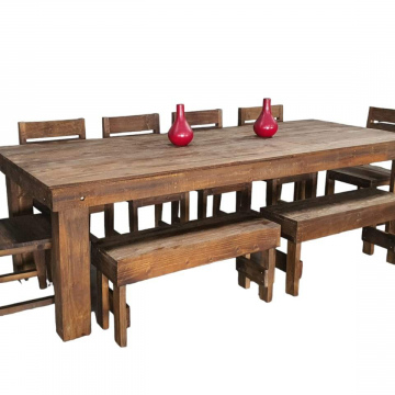10 Seater with 6x chairs + 2x benches