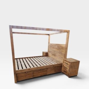Four-Poster Storage Bed Set
