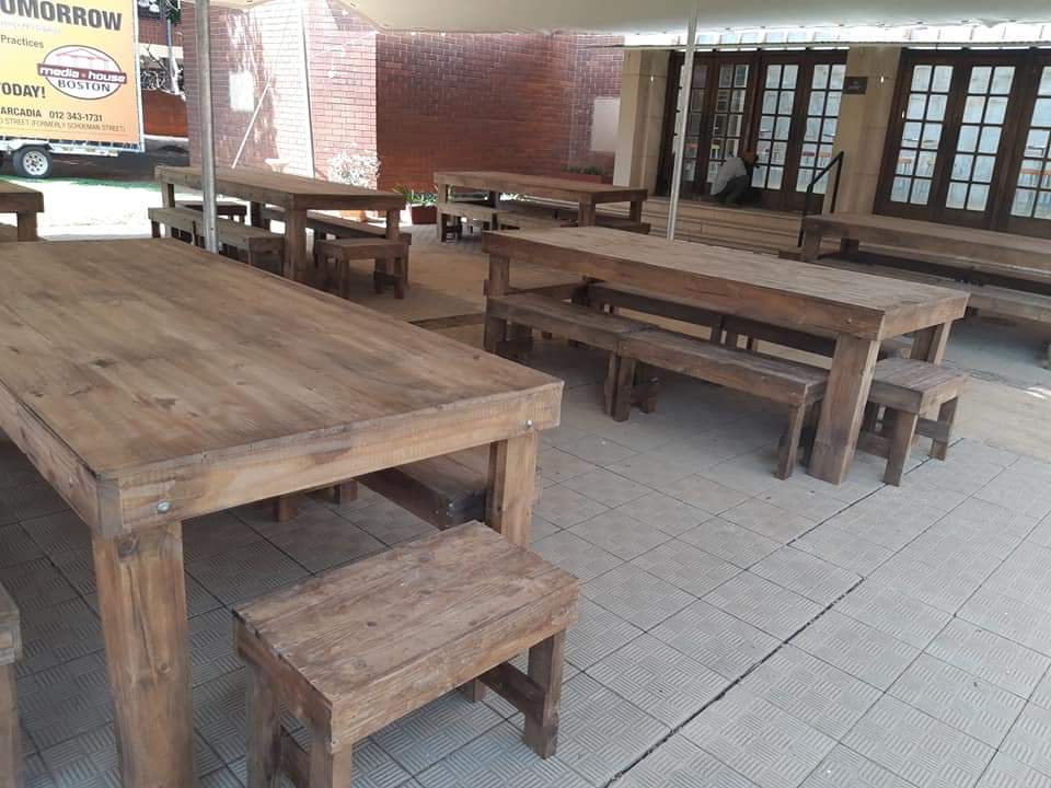 Patio Bench Set