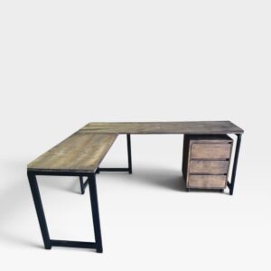 Steel & Wood L-Shape Desk